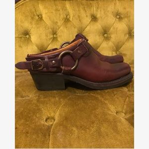 Frye harness mules